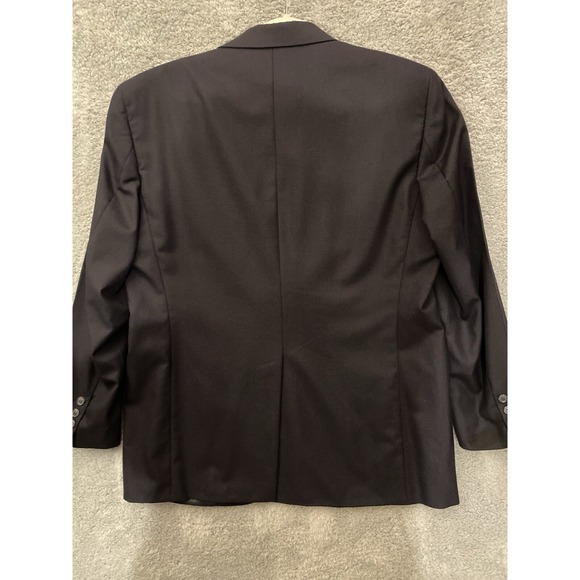 Savile Row Wool Sports Jacket 42R‎ Suit Blazer 2 Button Dark Navy Blue - Picture 11 of 13